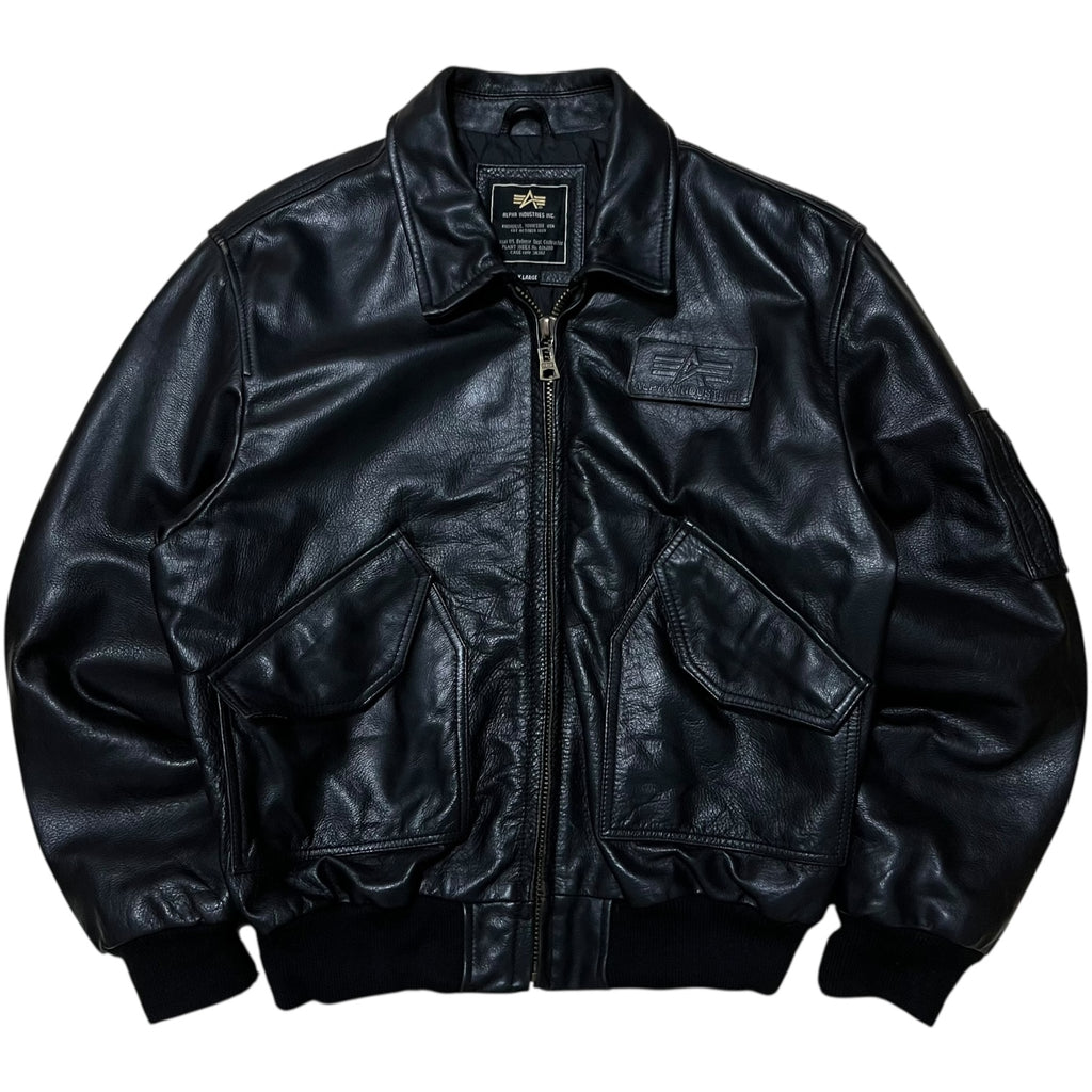 Alpha Industries Leather CWU-45 Bomber Jacket