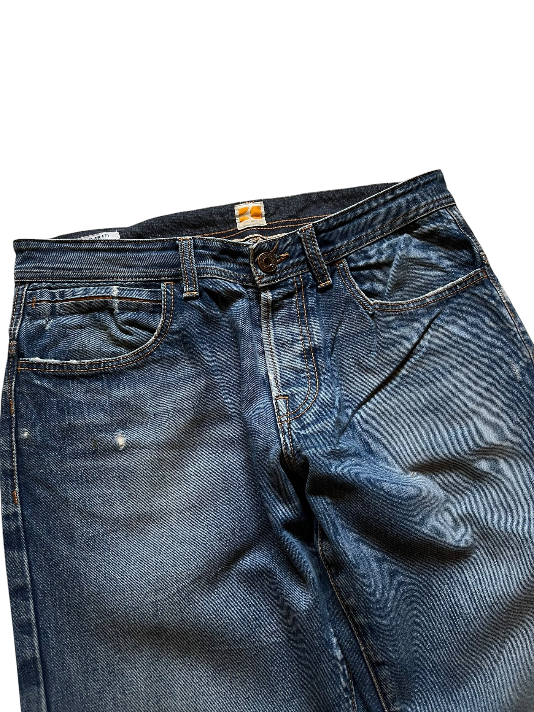 2000s Boss Orange Buckle-Back Jeans (34x34)