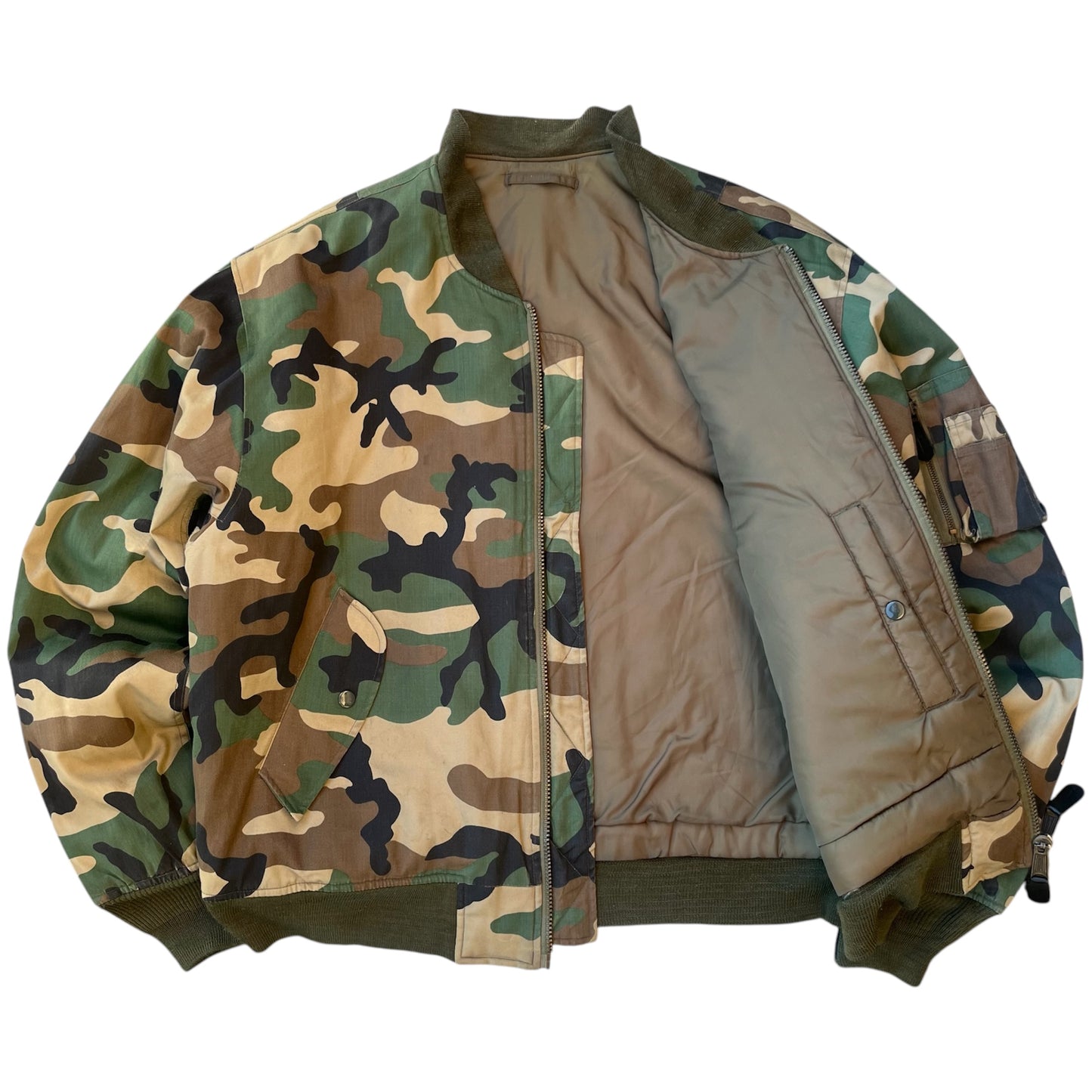 90s Delta MA-1 Camo Bomber