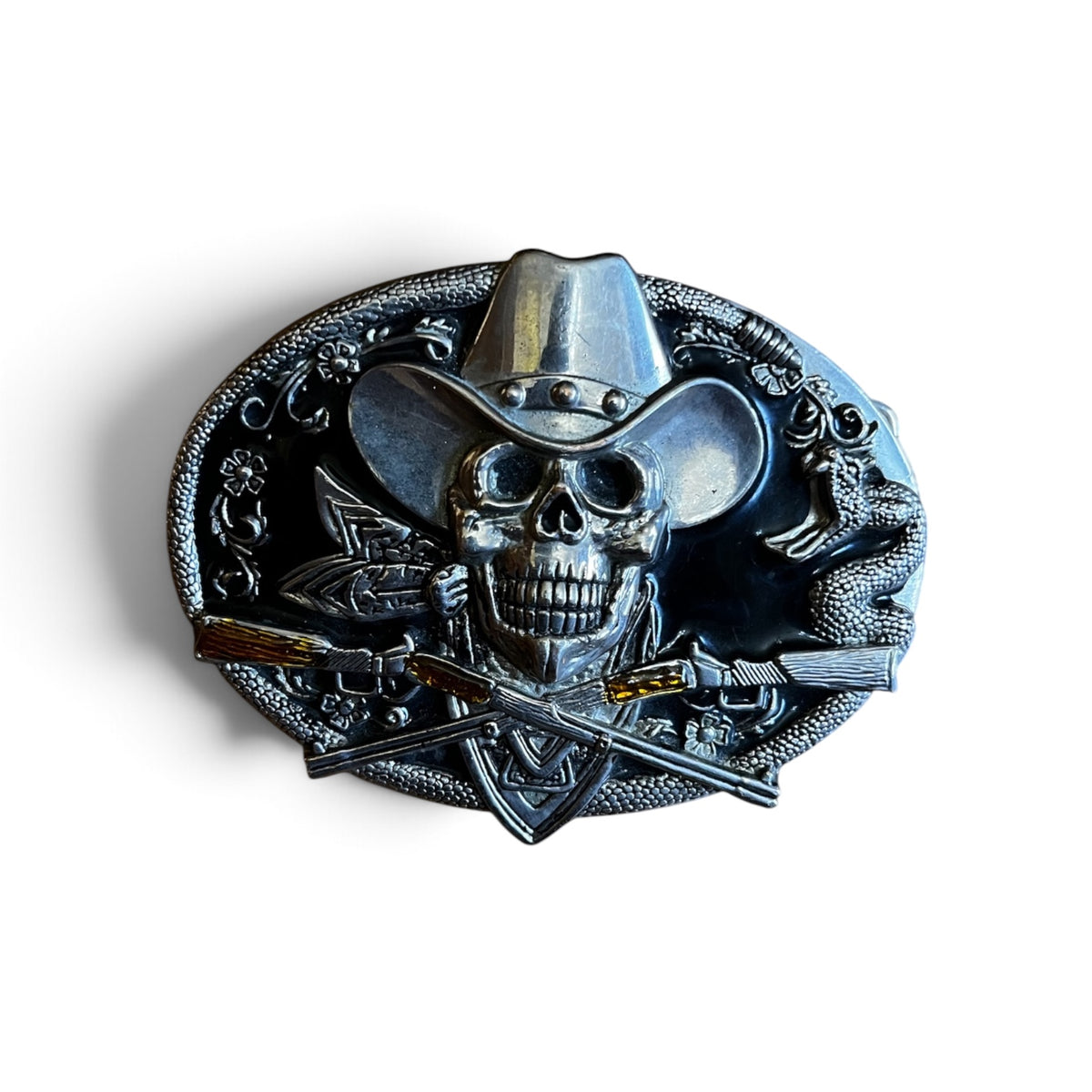 Ghost Cowboy Belt Buckle