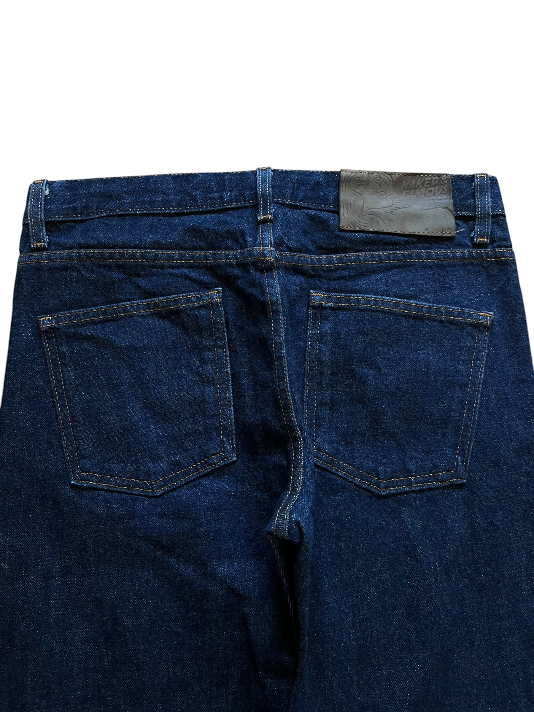 Naked & Famous Indigo Dyed Japanese Selvedge Denim Raw Jeans (32X30)