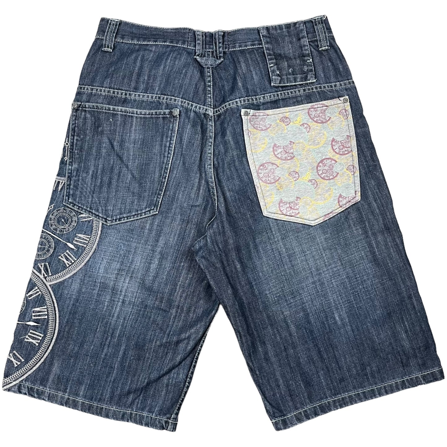 Y2k Karl Kani Clock Embroidery Jorts