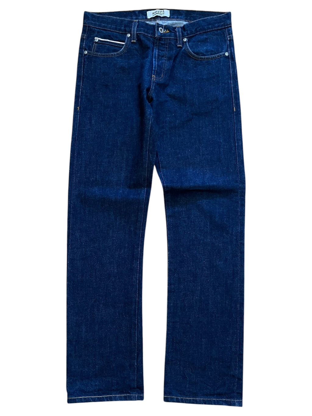 Naked & Famous Indigo Dyed Japanese Selvedge Denim Raw Jeans (32X30)