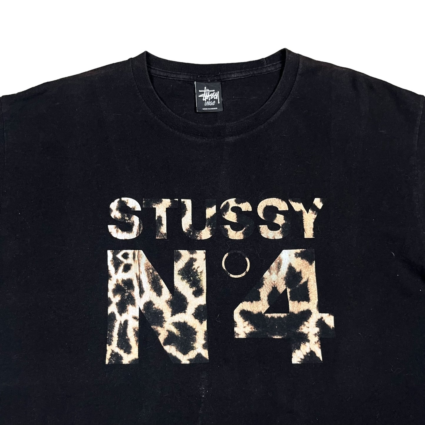 Y2K Stussy Leopard Print Spellout