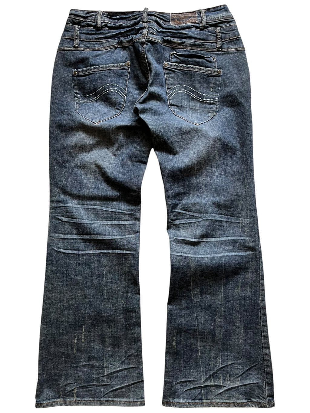 2000s Two Days Later Double Waisted Flared Jeans (32x30)