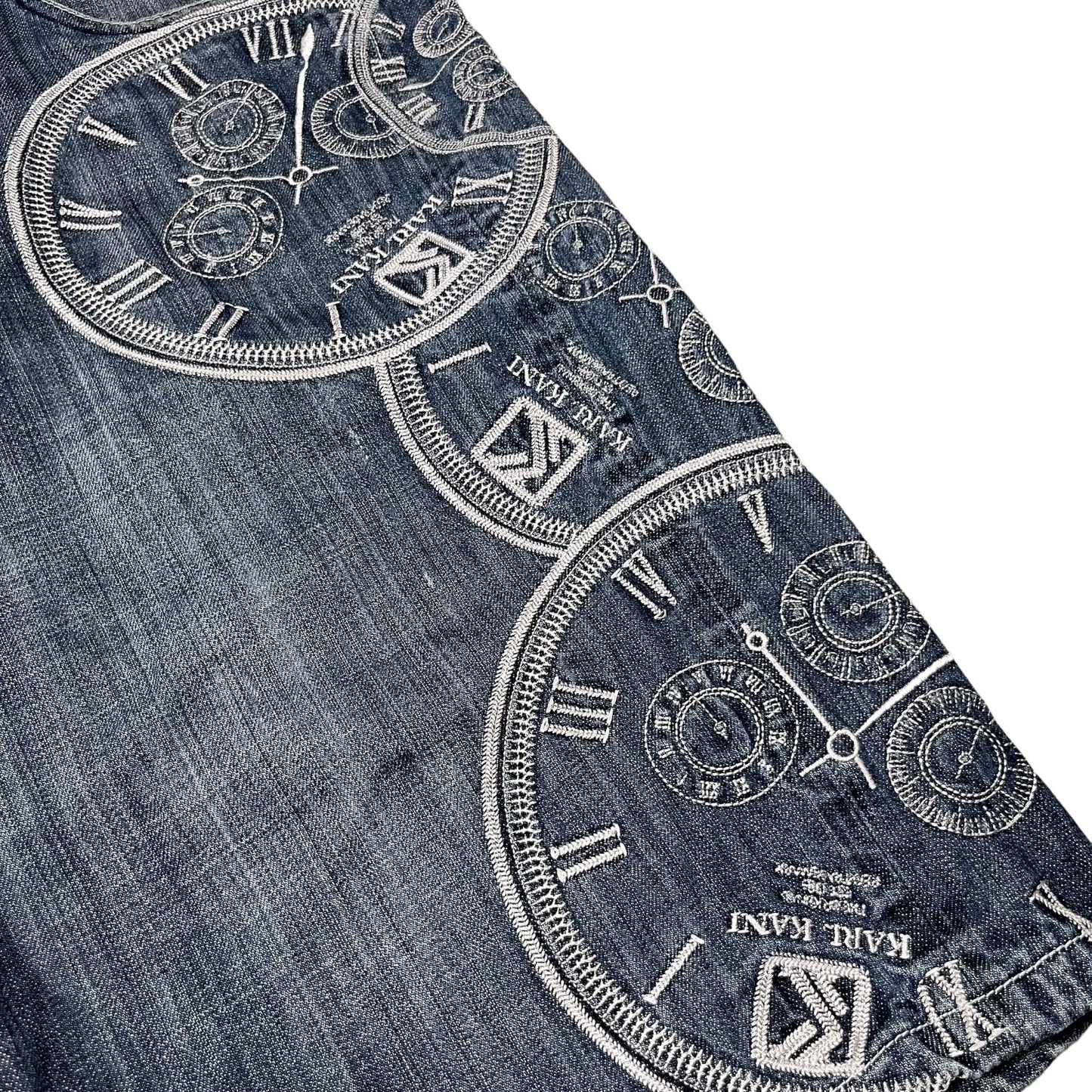 Y2k Karl Kani Clock Embroidery Jorts