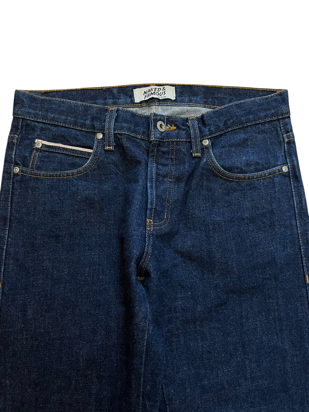 Naked & Famous Indigo Dyed Japanese Selvedge Denim Raw Jeans (32X30)