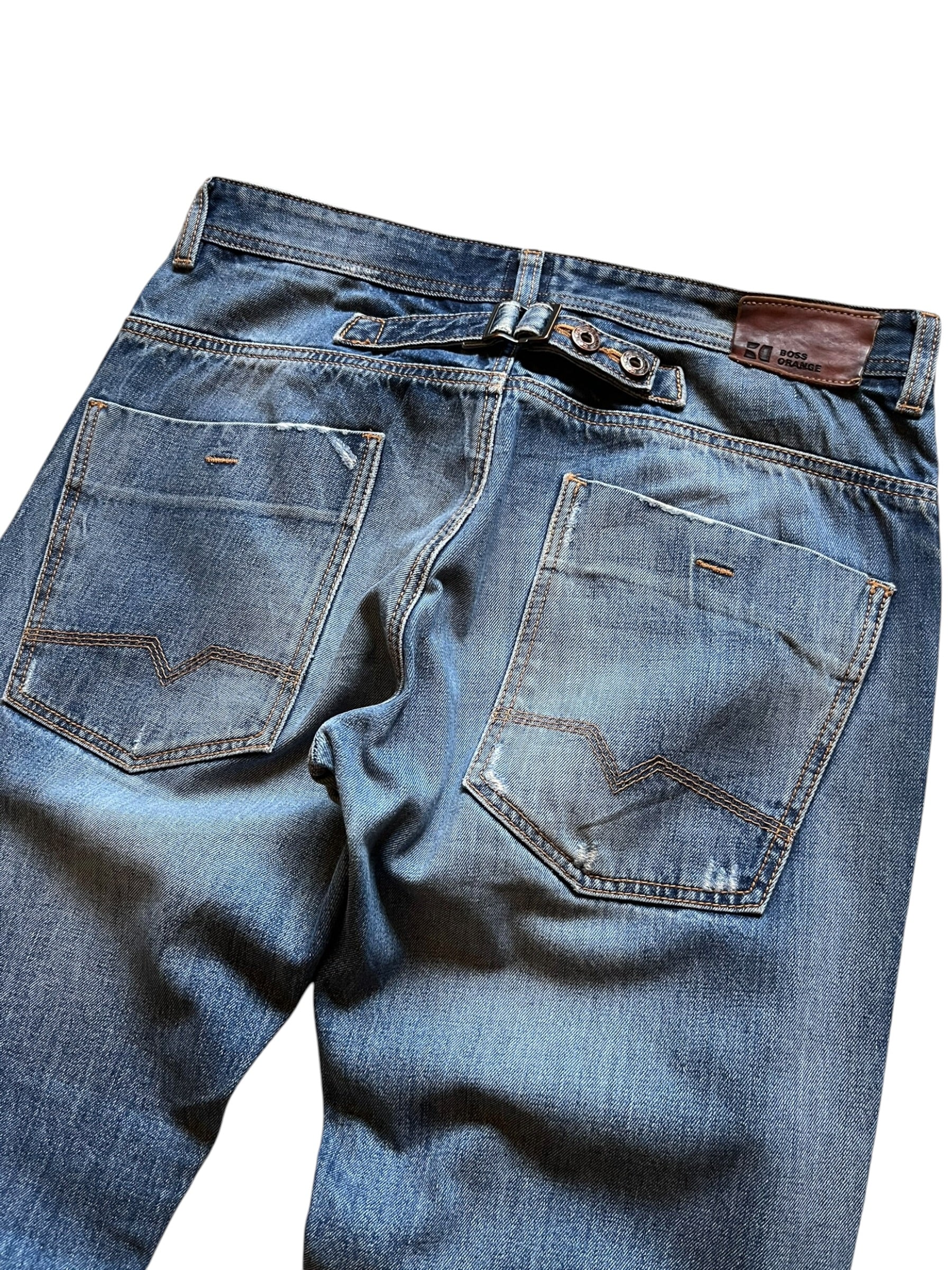2000s Boss Orange Buckle-Back Jeans (34x34)