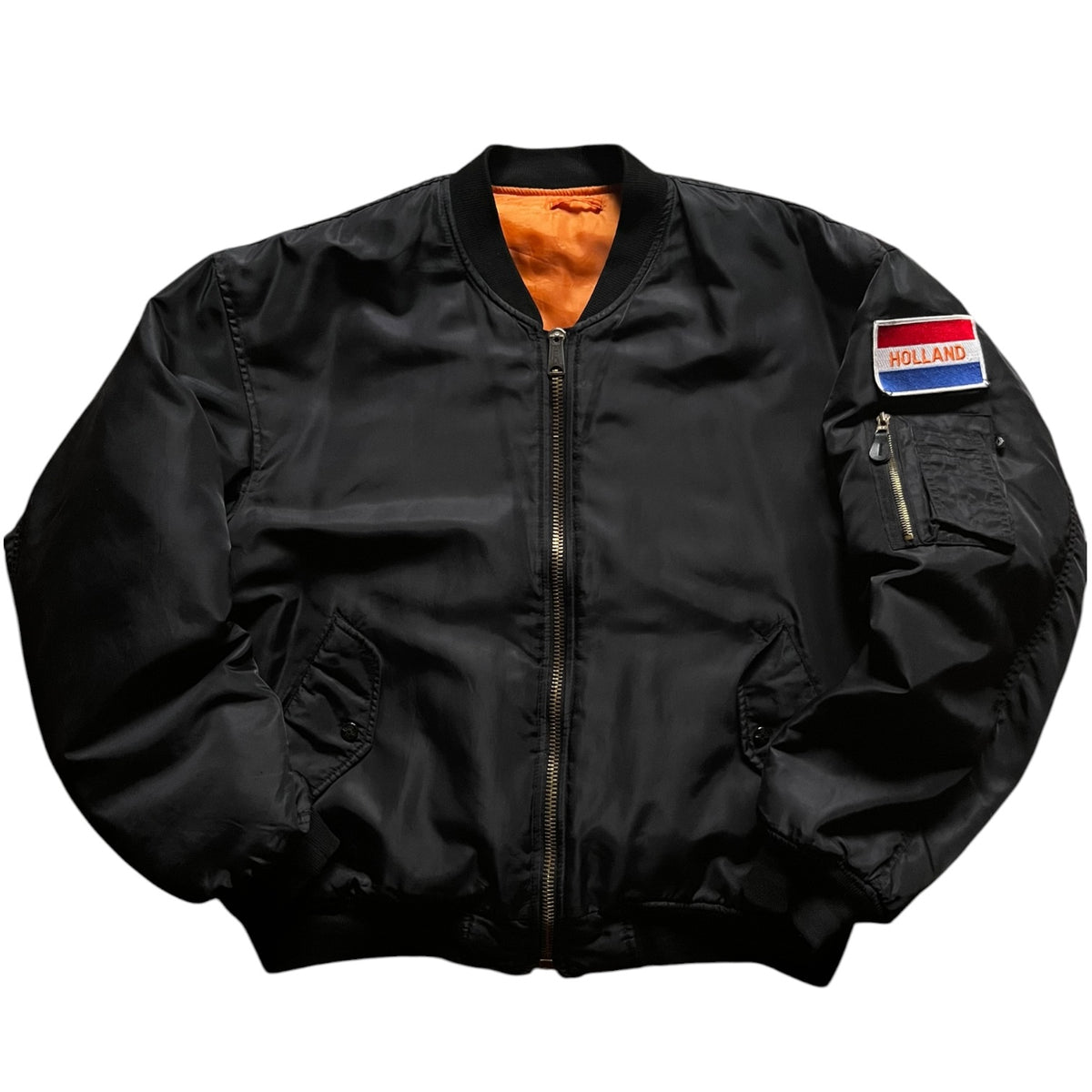 90s Ma-1 Patched Bomber Jacket