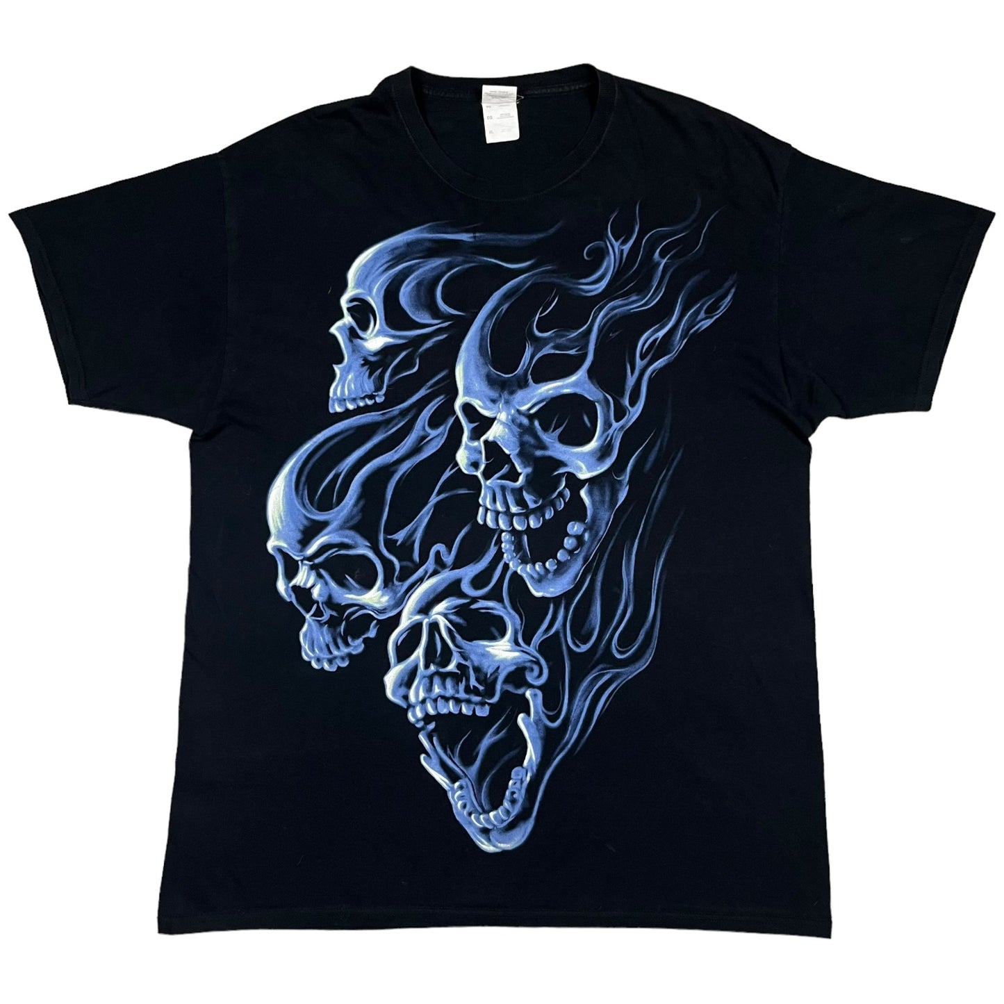 Y2K Flaming Skulls Tee