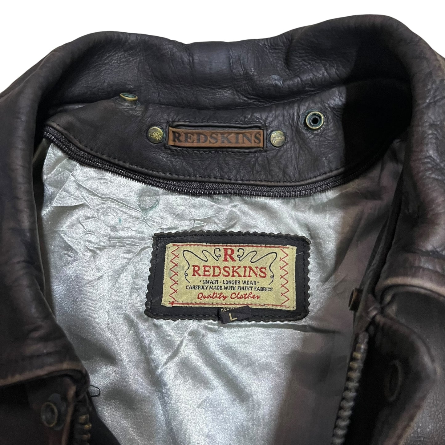 Vintage Redskins Leather Bomber Jacket