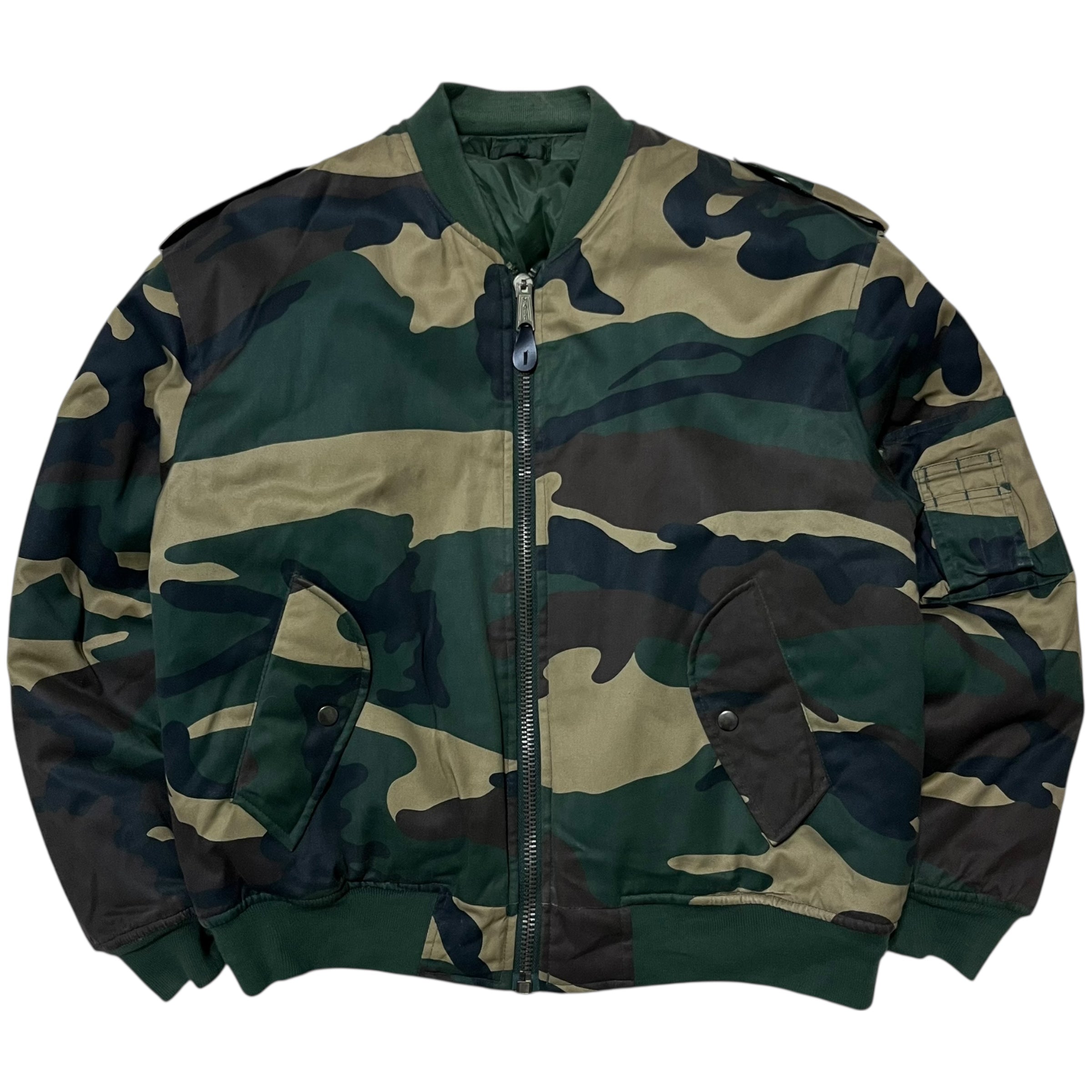 90s Ma-1 Camo Bomber Jacket