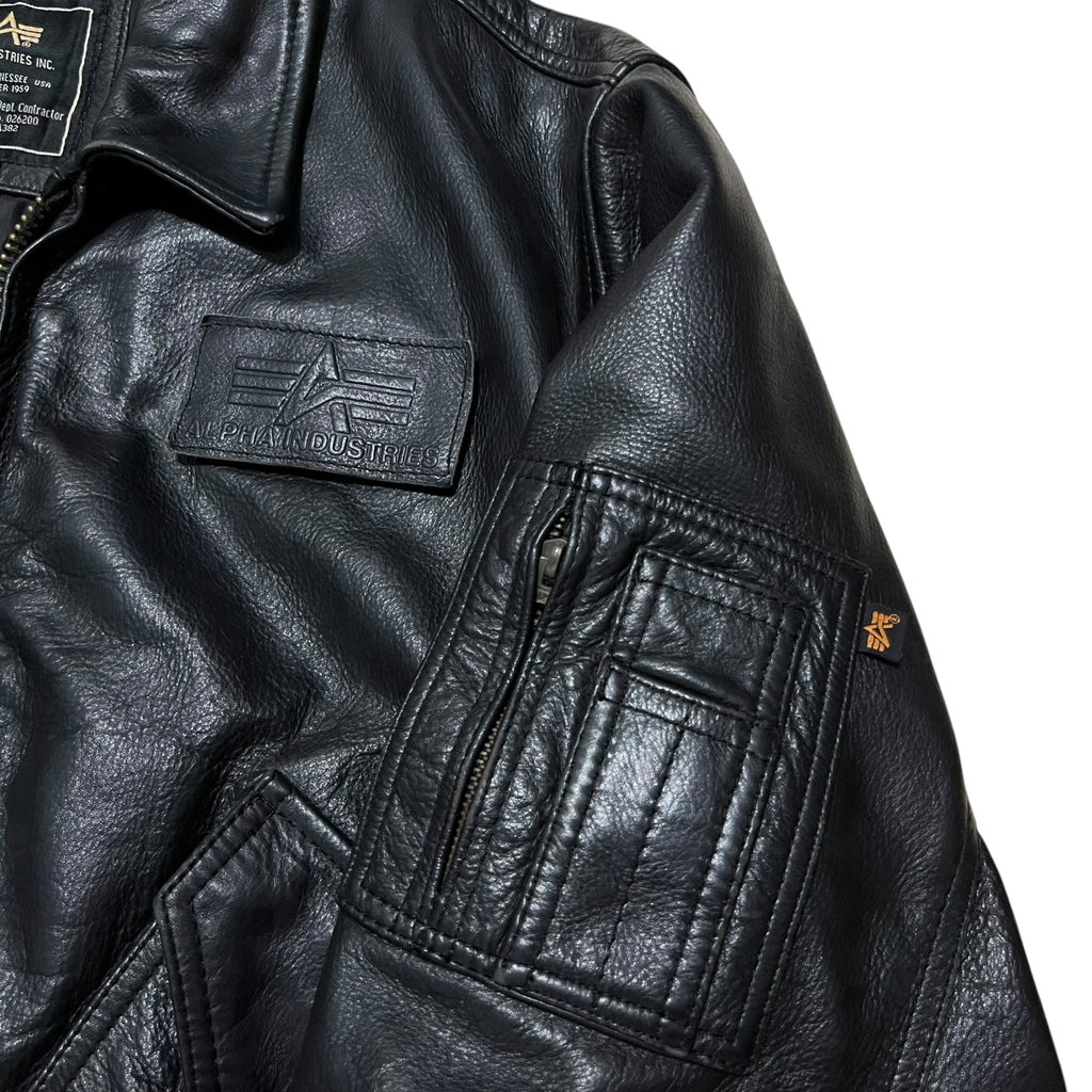 Alpha Industries Leather CWU-45 Bomber Jacket
