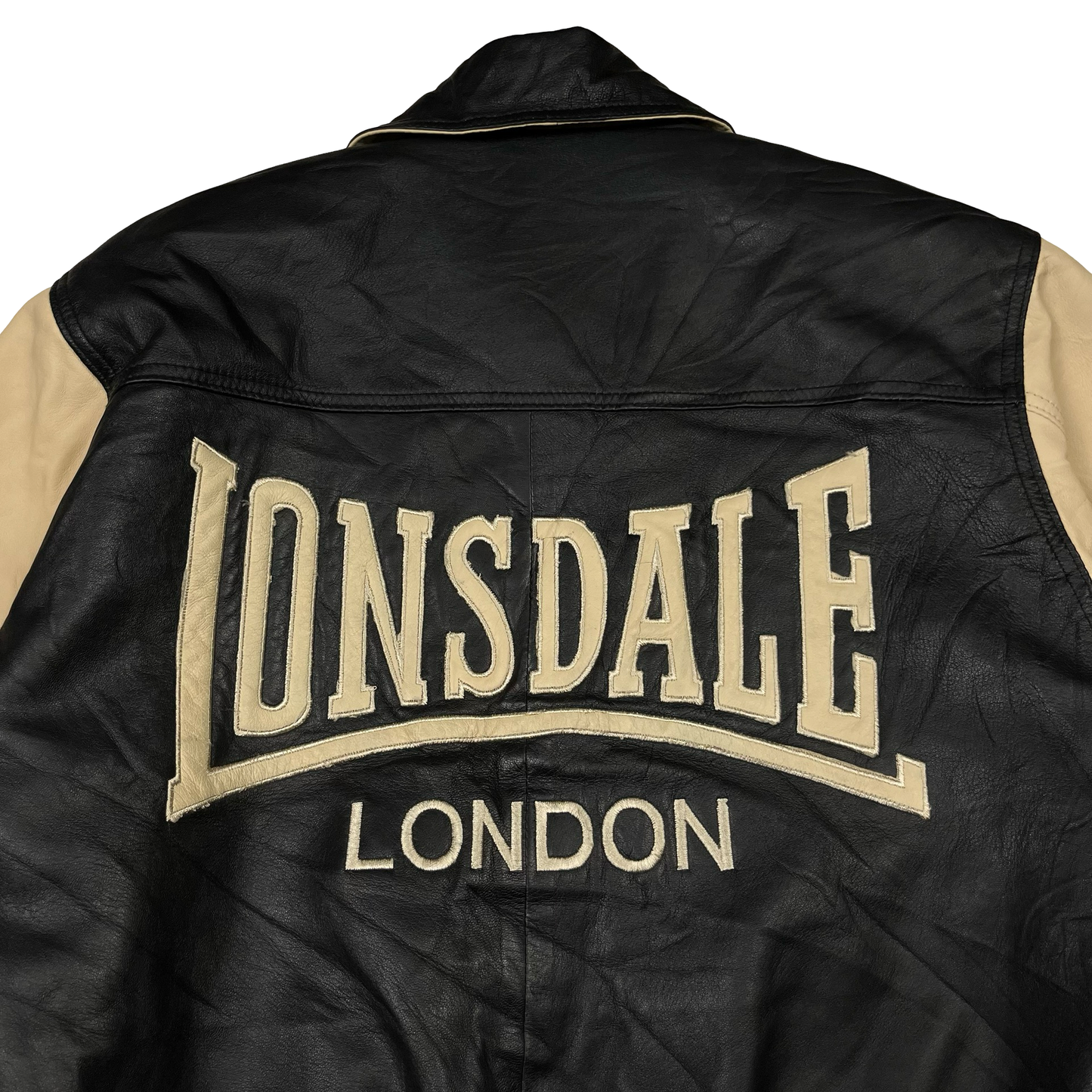 90s Lonsdale Leather Bomber Jacket