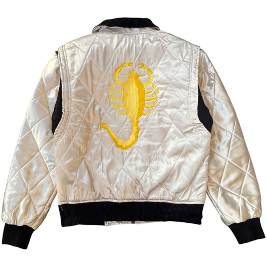 Drive Scorpion Quilted Satin Bomber Jacket