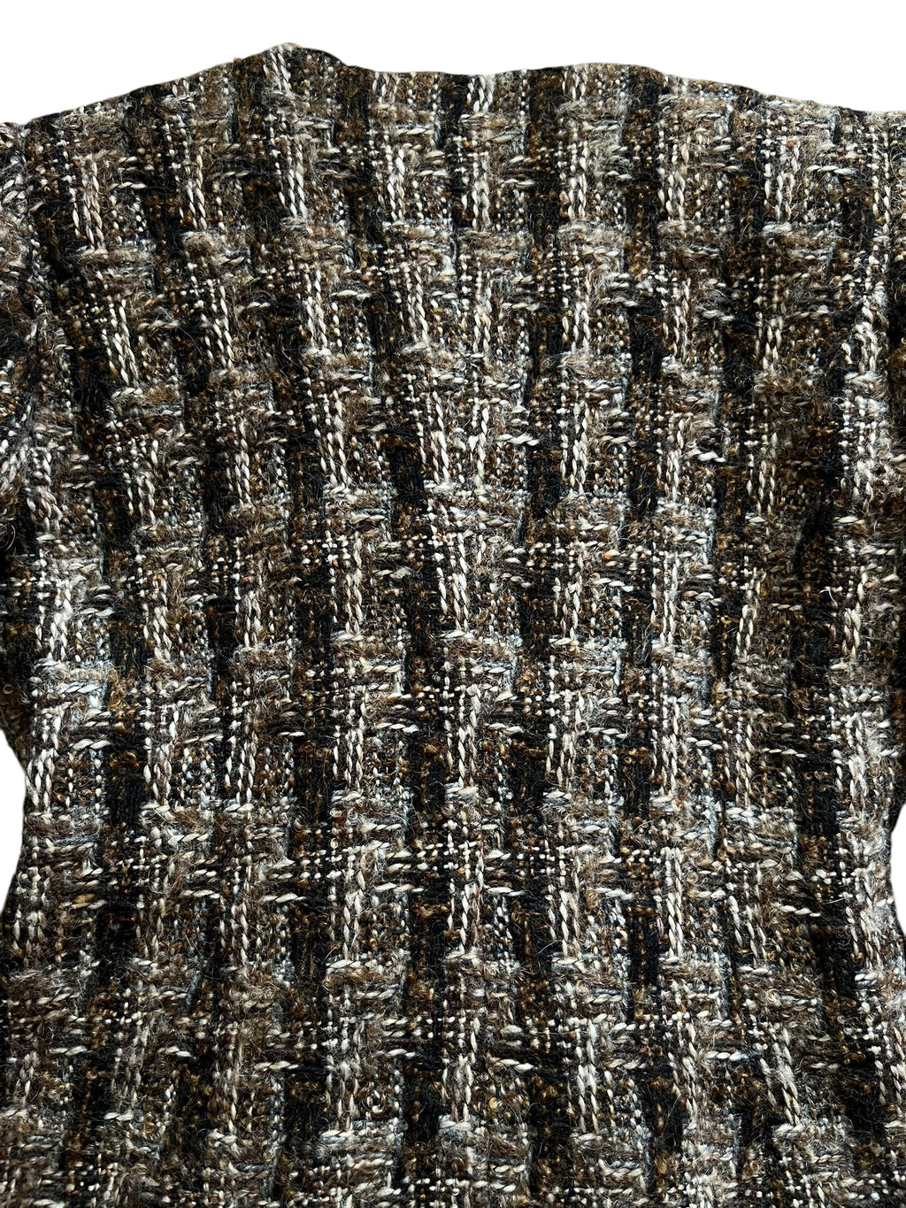 2000s Archival Dolce & Gabbana Tweed Wool Raccoon Fur Trim Maxi Coat