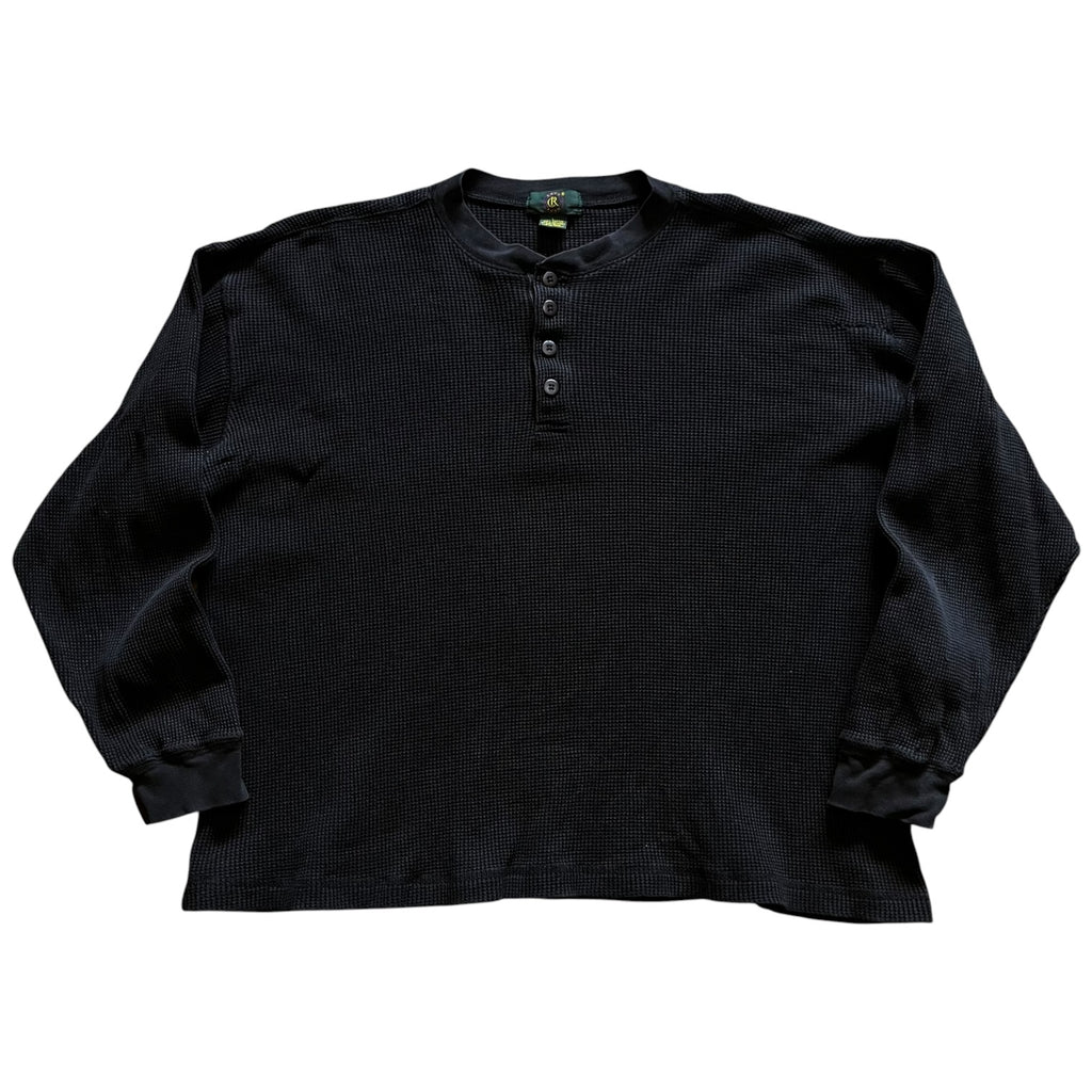 90s Boxy Waffle Henley Tee