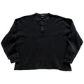 90s Boxy Waffle Henley Tee