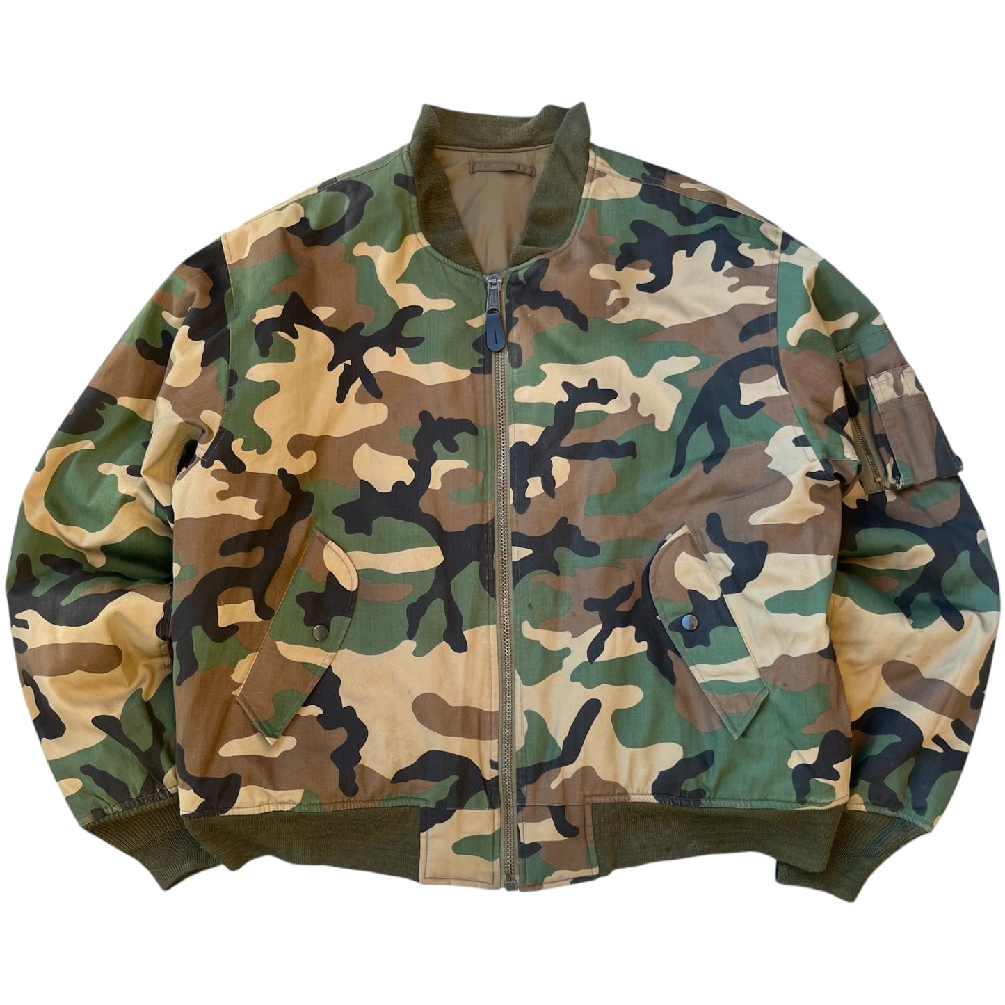 90s Delta MA-1 Camo Bomber