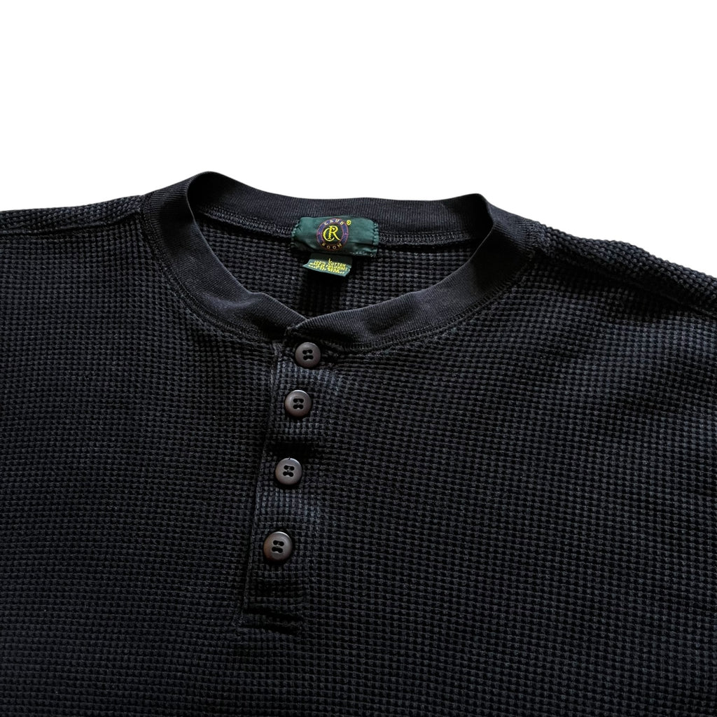 90s Boxy Waffle Henley Tee