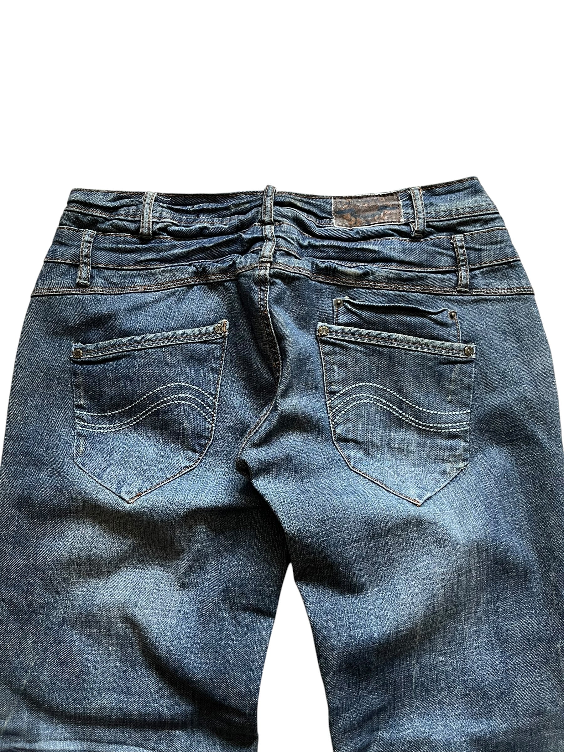2000s Two Days Later Double Waisted Flared Jeans (32x30)
