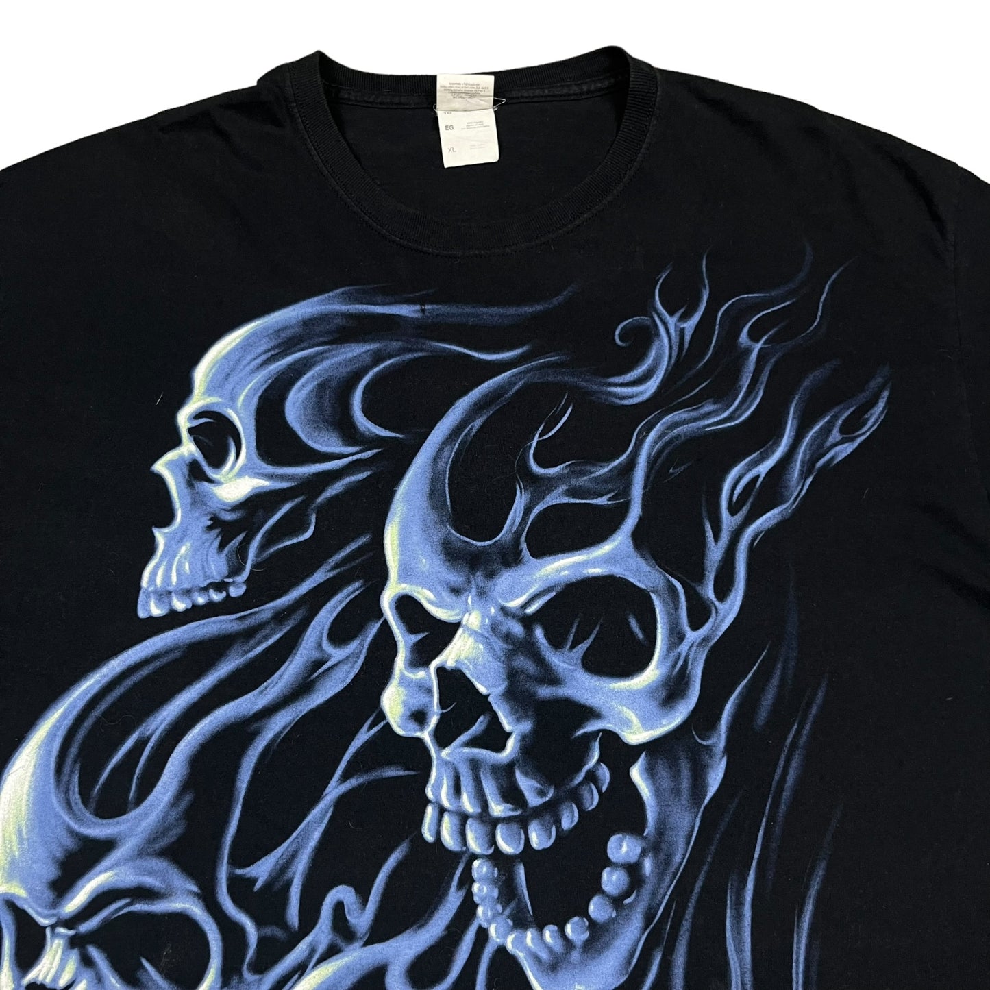 Y2K Flaming Skulls Tee