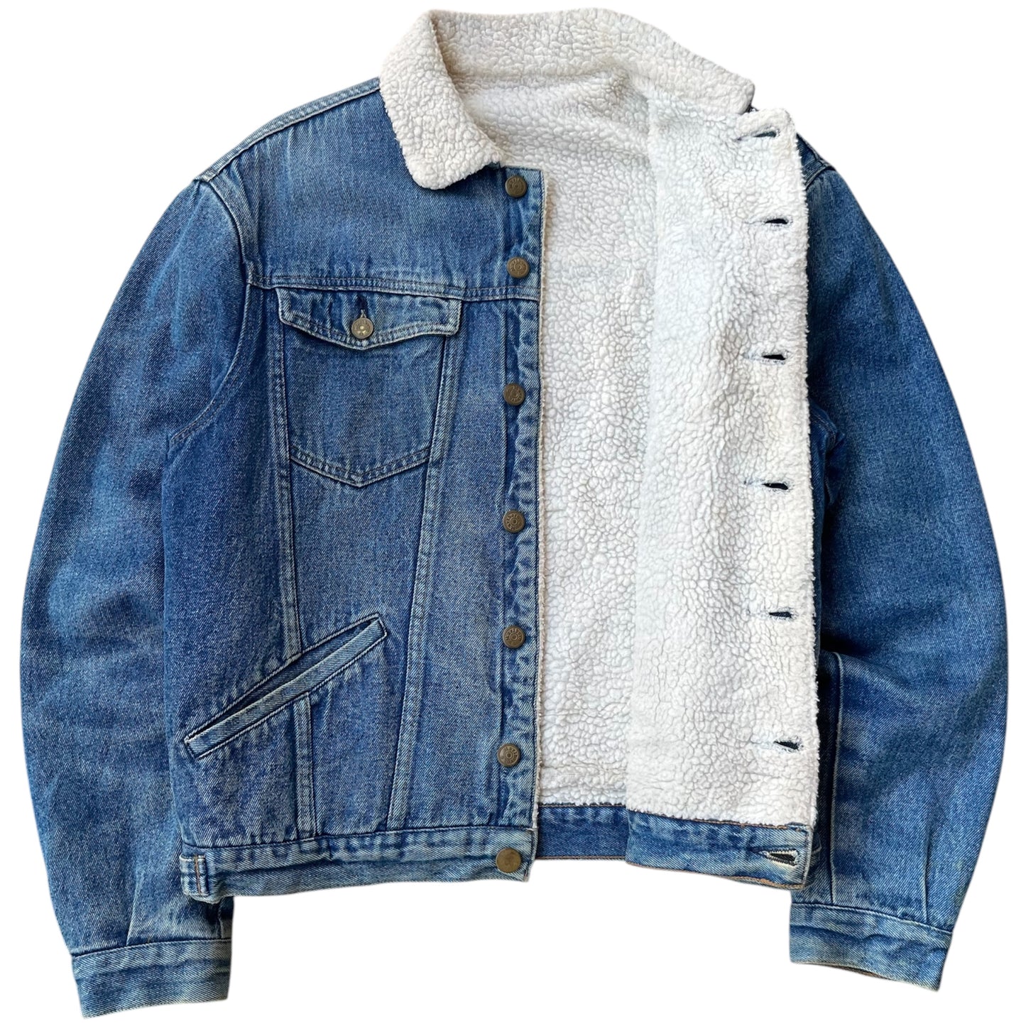 90s Marlboro Sherpa Lined Denim Trucker