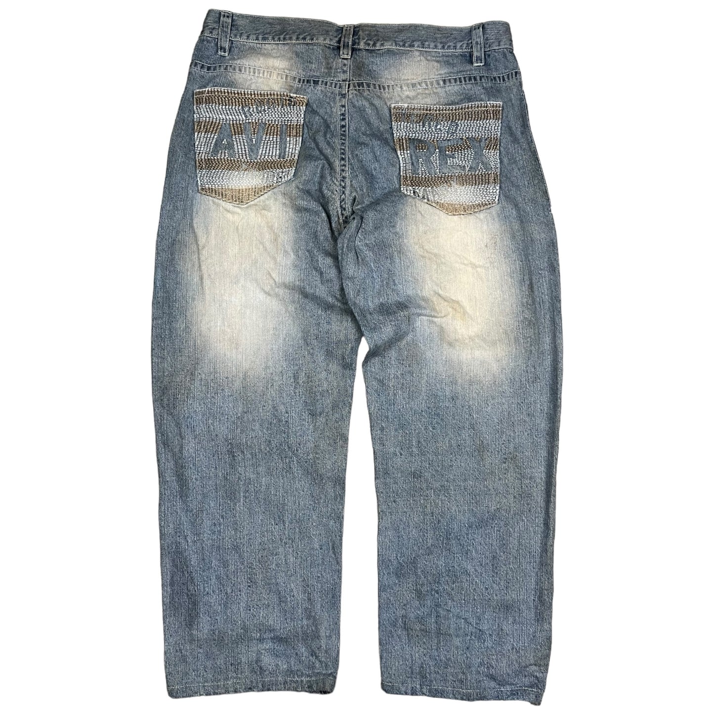 Y2k Avirex Embroidered Baggy Jeans