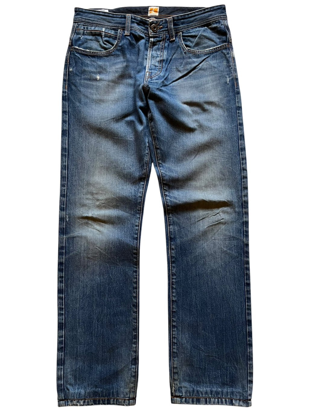 2000s Boss Orange Buckle-Back Jeans (34x34)