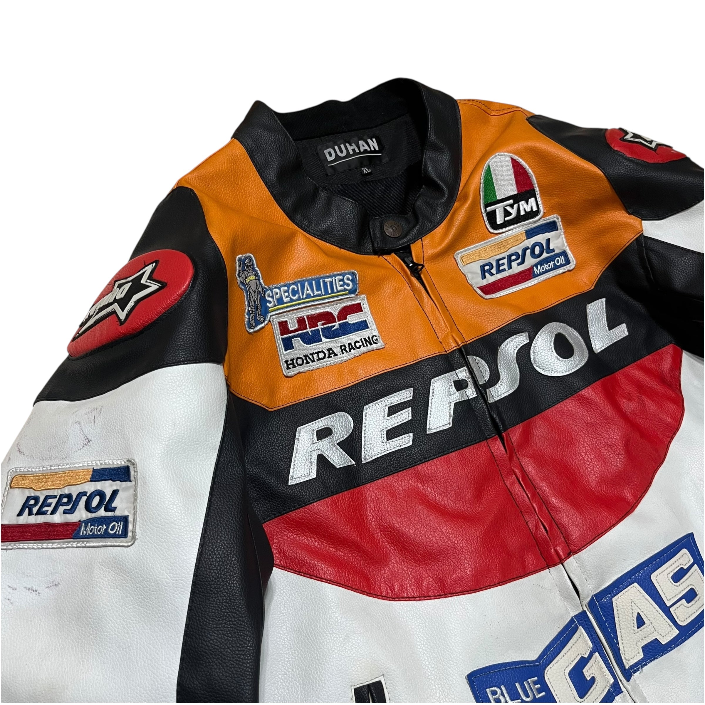 2000s Honda Repsol Faux Leather Racing Jacket
