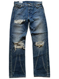 Rhude Boxer Distressed Patchwork Straight Leg Jeans (28x30)