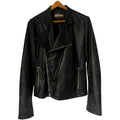 2010s Galliano Croc-Embossed Leather Biker Jacket