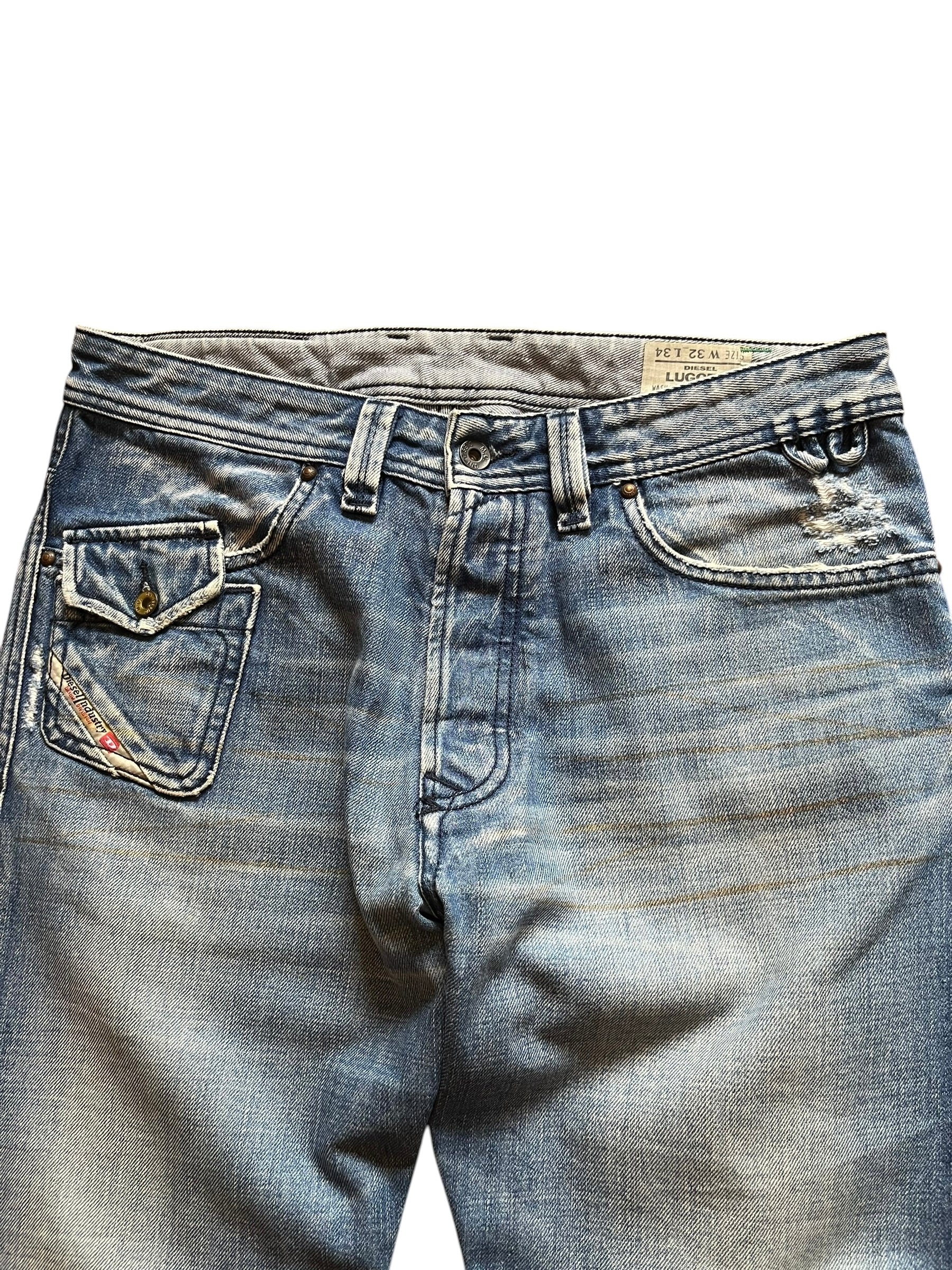2006 Diesel Dragon Embroidered Straight Leg Lugger Jeans (32x34)