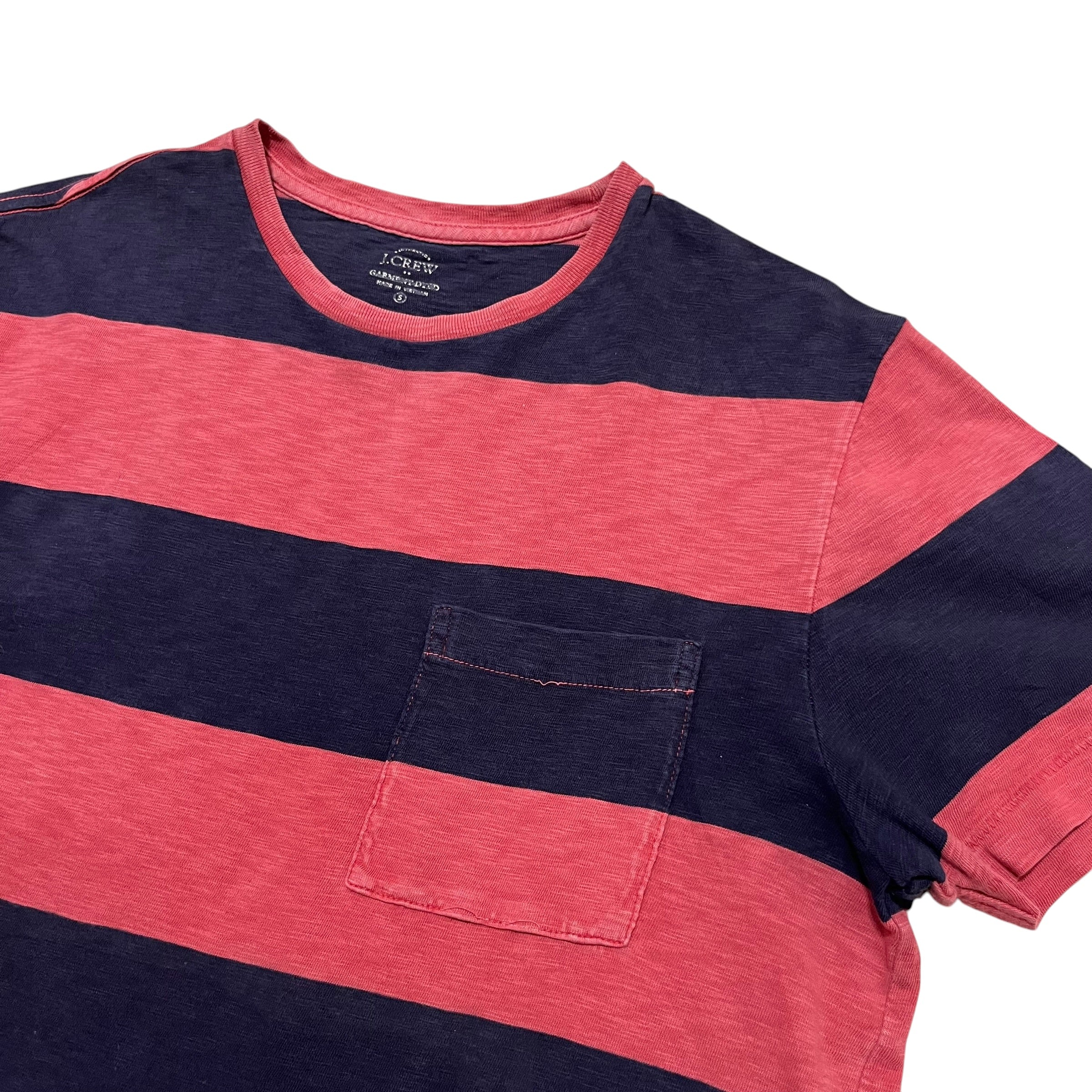 90s J Crew Striped Pocket Tee
