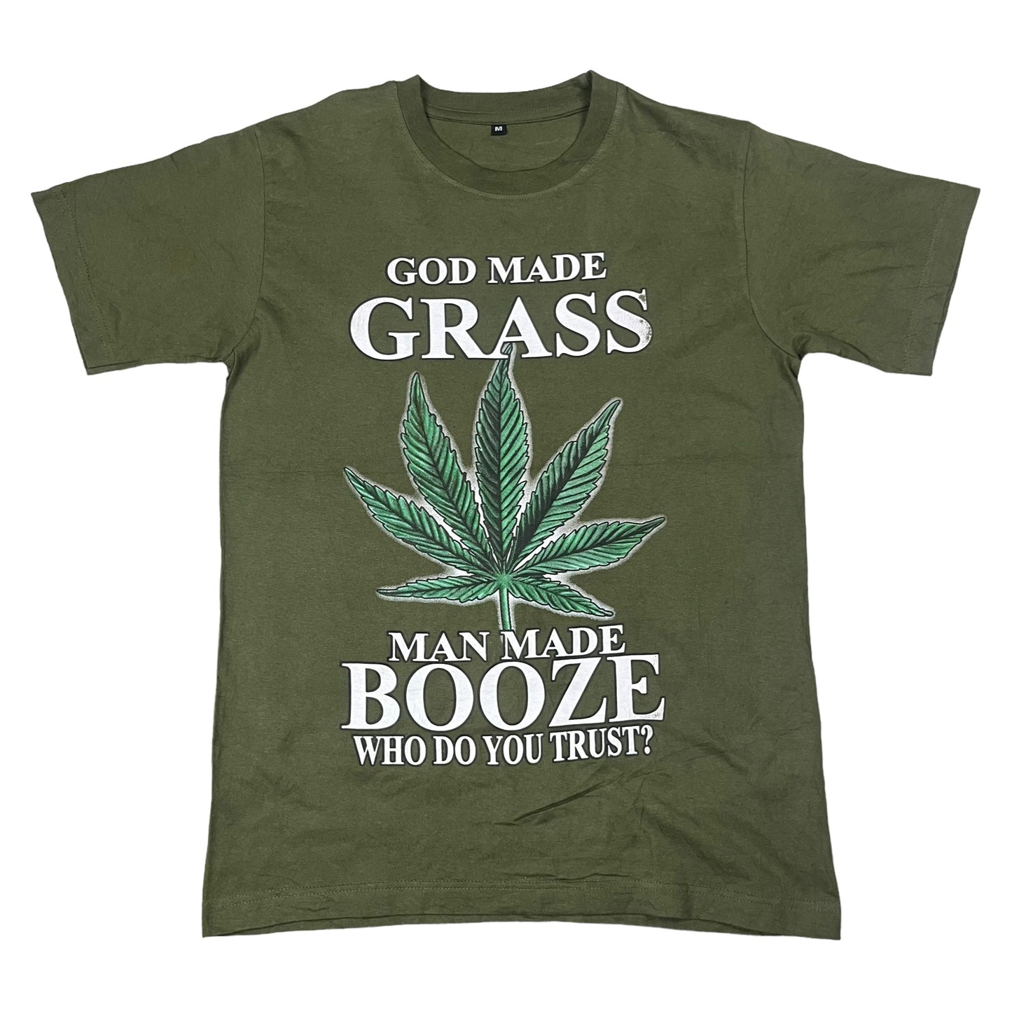 00s God Made Grass Man Made Booze Tee