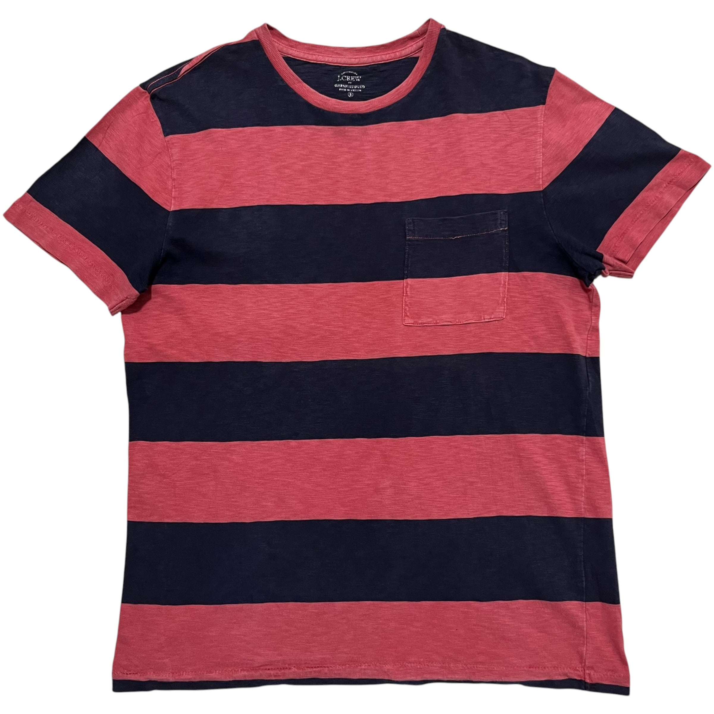 90s J Crew Striped Pocket Tee