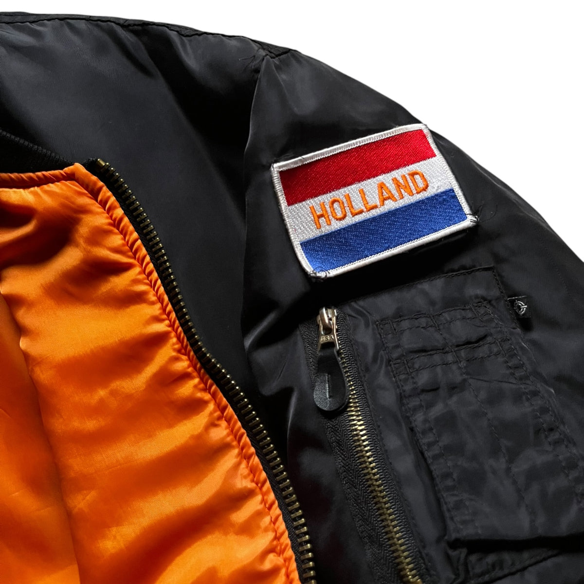 90s Ma-1 Patched Bomber Jacket