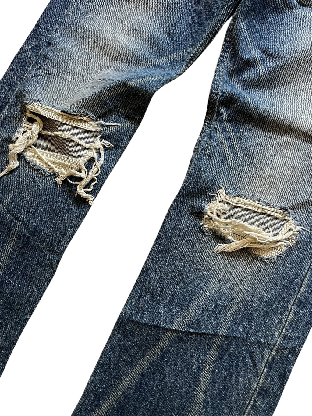 Rhude Boxer Distressed Patchwork Straight Leg Jeans (28x30)