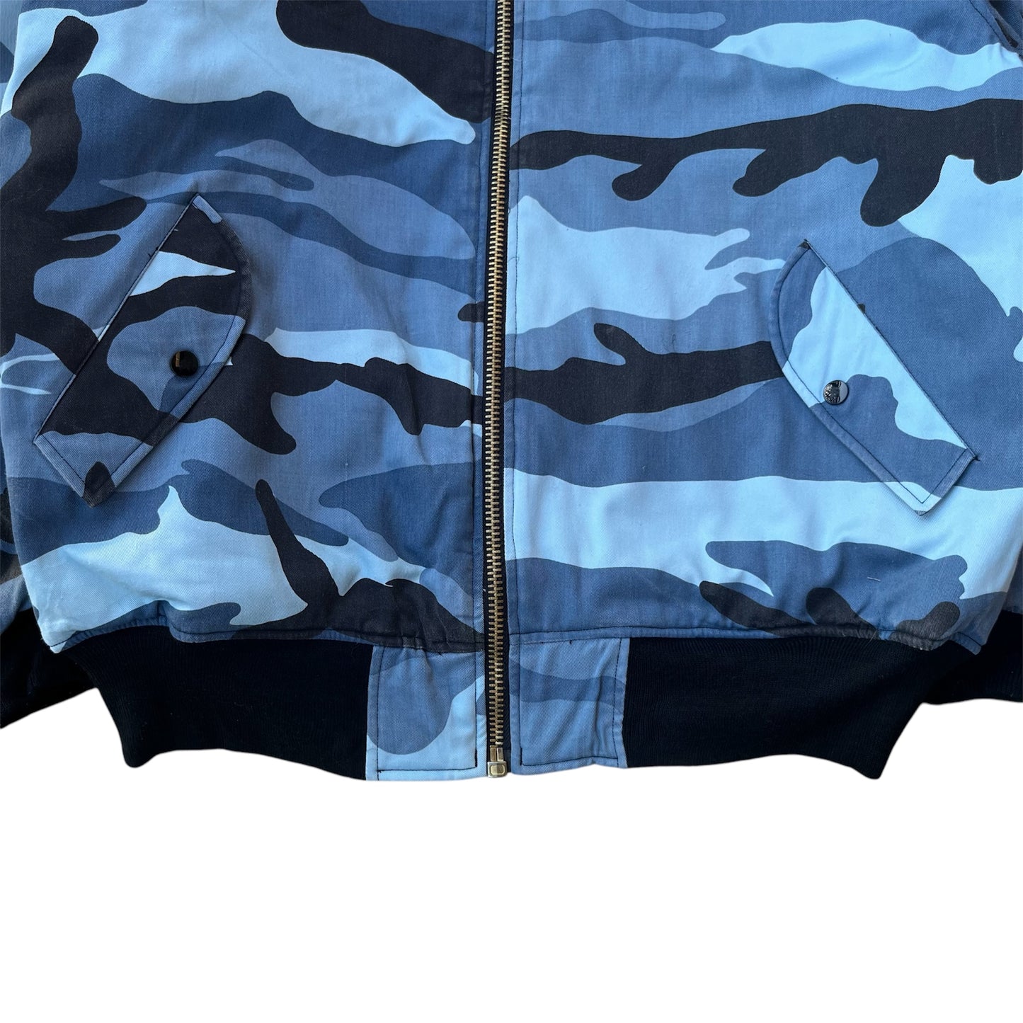 90s Delta MA-1 Blue Camo Bomber