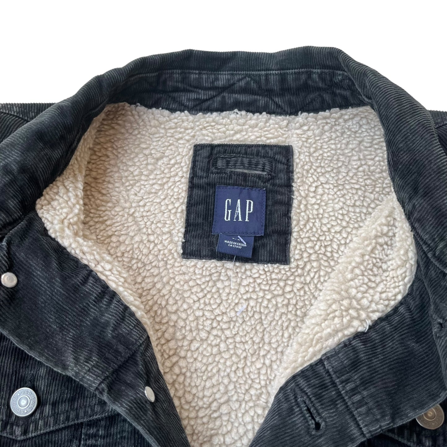 03 Gap Sherpa Lined Corduroy Trucker Jacket