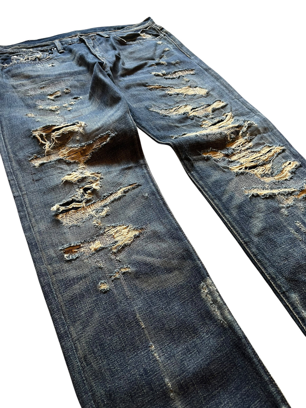 Ralph Lauren Denim & Supply Distressed Boro Patchwork Jeans (30X30)