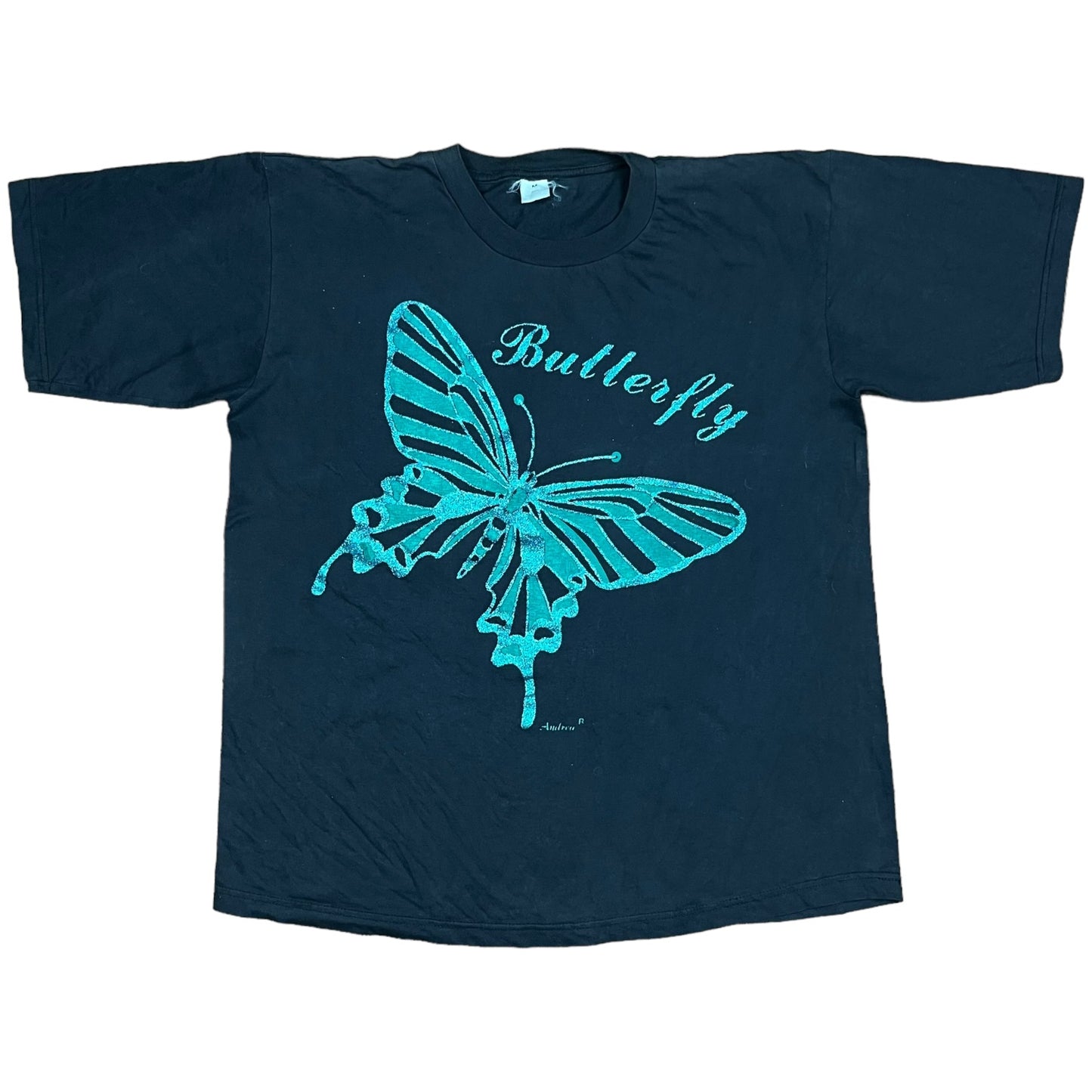 90s Neon Green Butterfly Tee