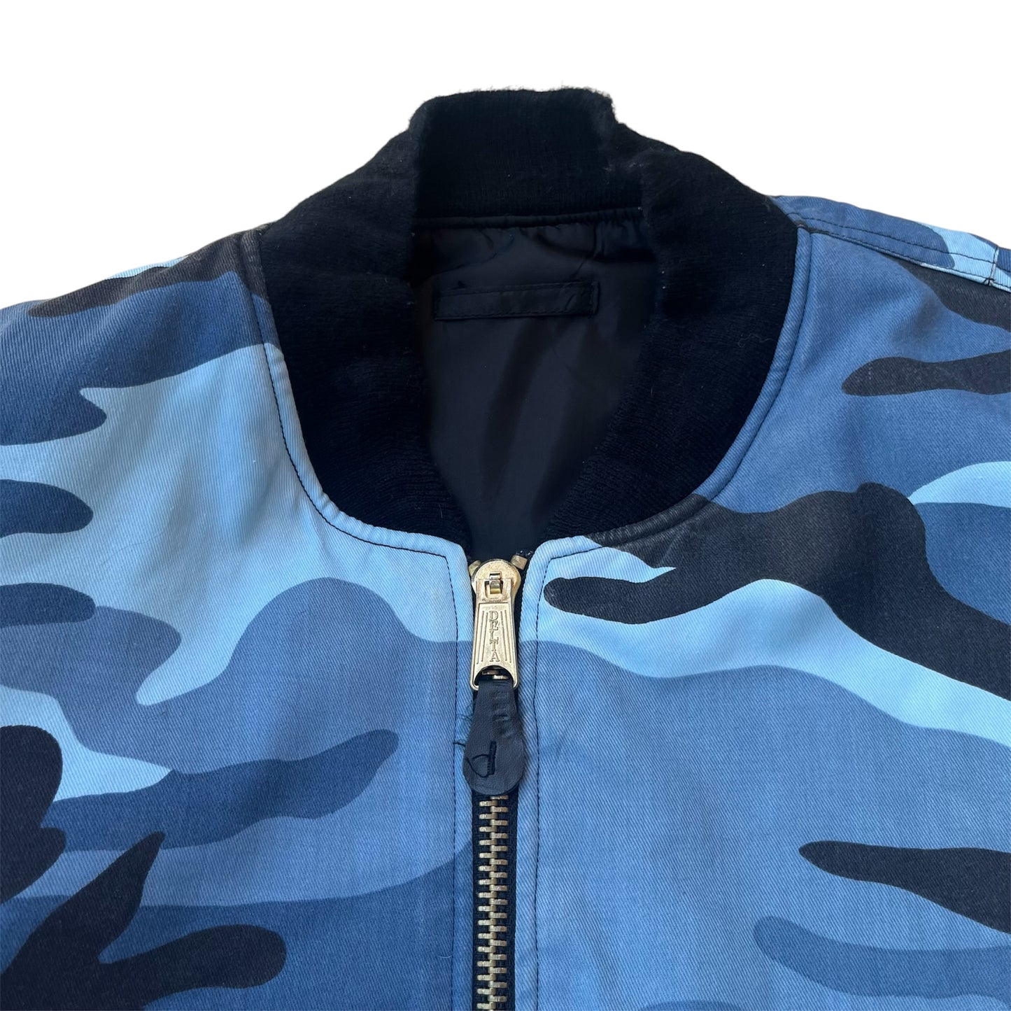 90s Delta MA-1 Blue Camo Bomber