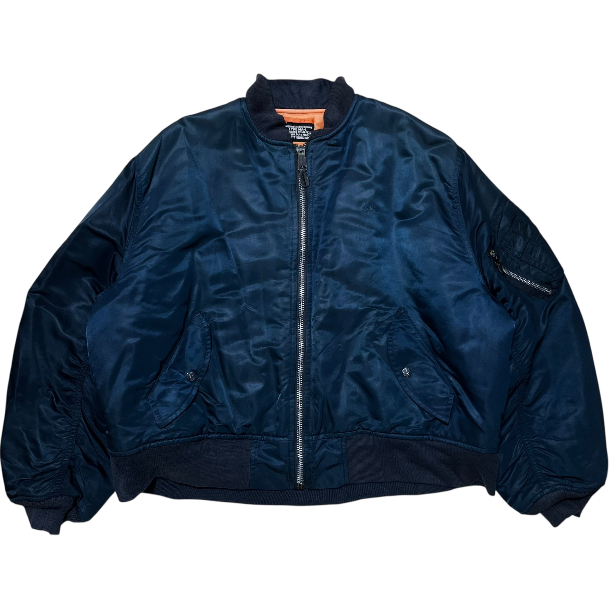 90s Distressed Schott MA-1 Bomber Jacket