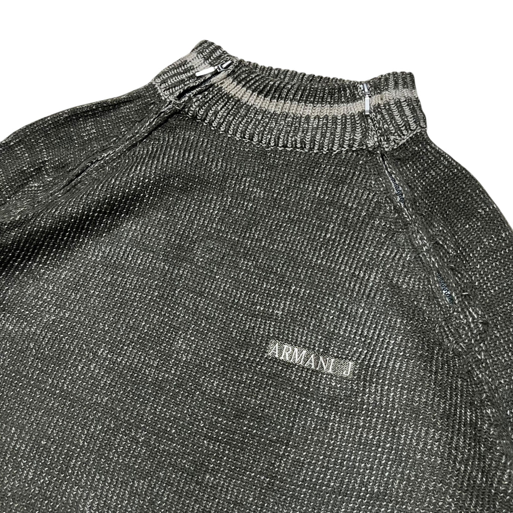 2000s Armani Jeans Double Zip Sweater