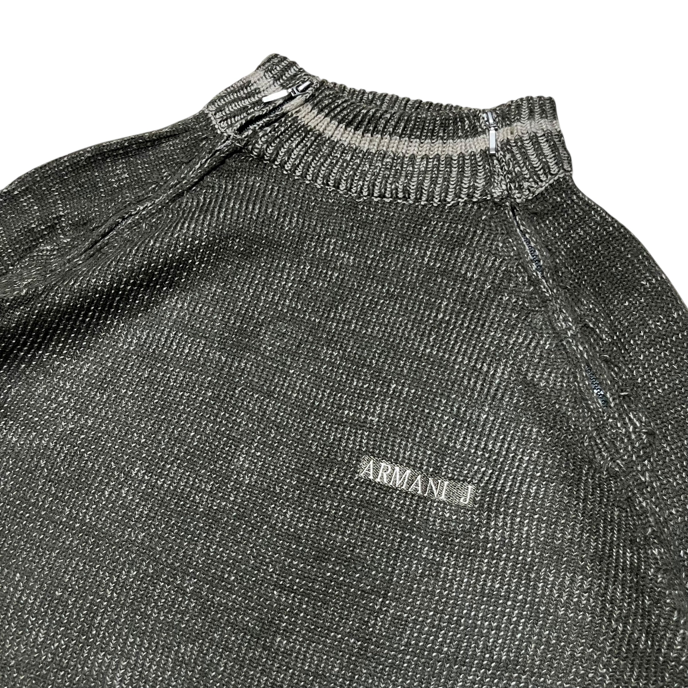 2000s Armani Jeans Double Zip Sweater