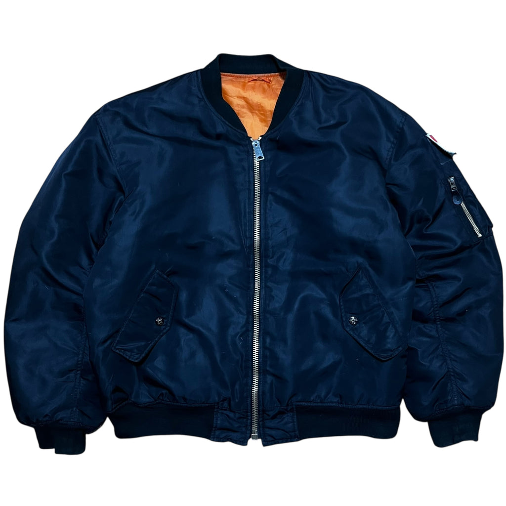 90s Ma-1 Patched Bomber Jacket