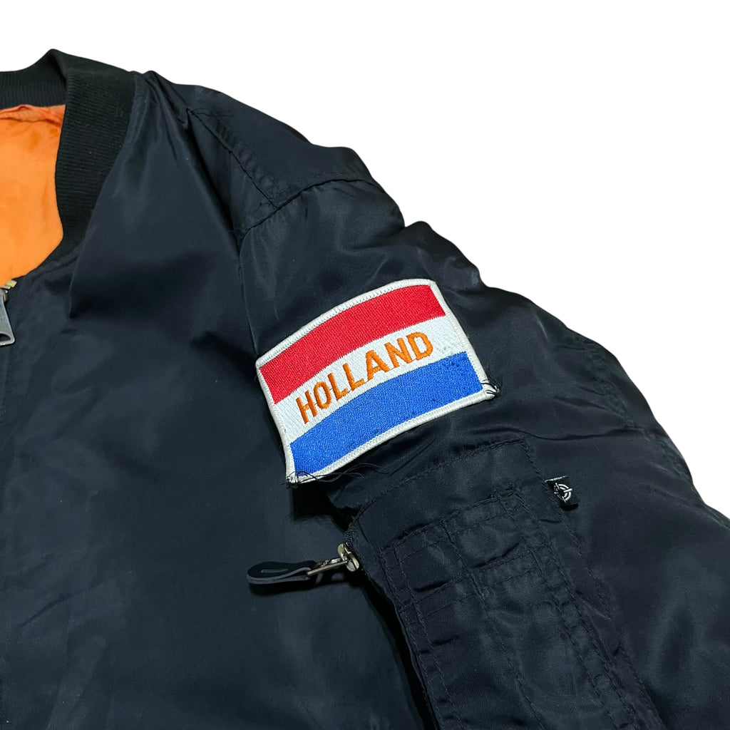 90s Ma-1 Patched Bomber Jacket