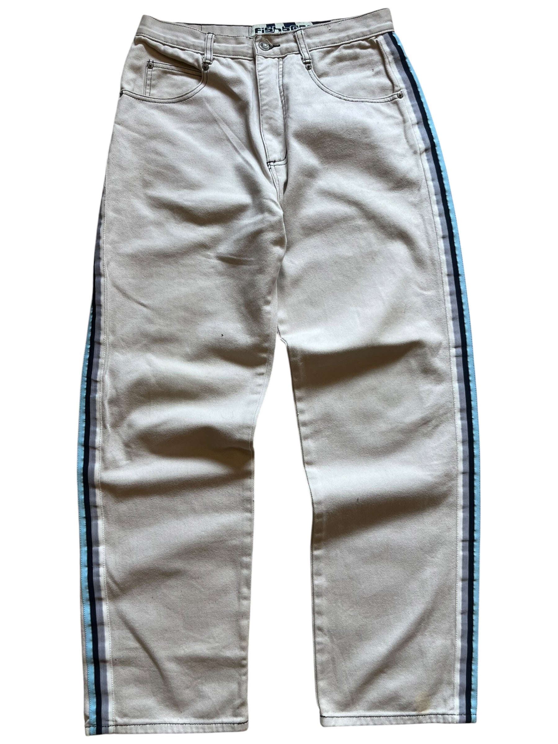 2000s Fishbone Embroidered Baggy Jeans