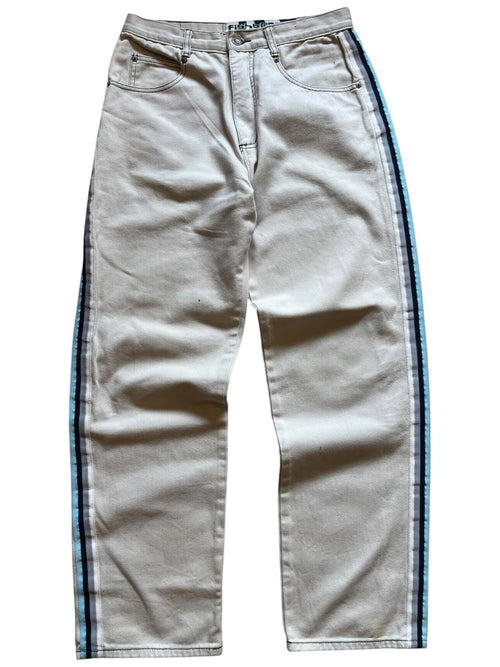 2000s Fishbone Embroidered Baggy Jeans